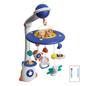 <span class=keywords><strong>Spazio</strong></span> di proiezione telecomando per bambini otto chiavi musica rotante Mobile letto campana giocattoli - Product Image 3