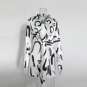 Vestidos Camiseros Estampados Cómodos de Manga Larga para Mujer, Nueva Colección de Moda - Product Image 5