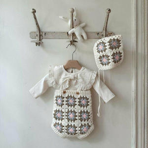 <span class=keywords><strong>Combinaison</strong></span> pour bébé printemps 2026, tricot <span class=keywords><strong>crochet</strong></span> en coton, style coréen, bretelles, <span class=keywords><strong>combinaison</strong></span> pour fille, pull pour bébé - Product Image 3