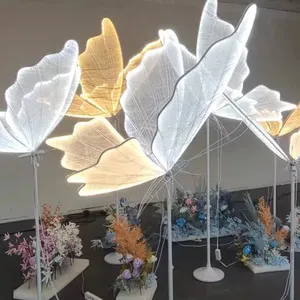 H0761 Warm white color artificial flower butterfly hanging LED light Party Decoration Stage Light