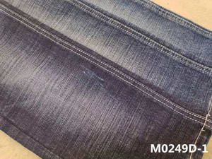 M0249D-1 lourd <span class=keywords><strong>TR</strong></span> Crosshatch Slub 12.7oz Denim Jeans tissu teint pour la couleur bleu foncé superbe - Product Image 6