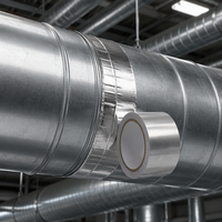 Ruban adhésif en aluminium industriel, adhésif puissant, résistant à la chaleur, ruban d'étanchéité pour conduits HVAC, ruban isolant pour réparation