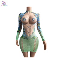 Vêtements de danse exotiques en résille imprimés, vente en gros, personnalisation, nouveautés, best-sellers