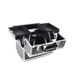 Caja <span class=keywords><strong>de</strong></span> Cosméticos Mekup <span class=keywords><strong>para</strong></span> Mujer, Bolsa <span class=keywords><strong>de</strong></span> Maquillaje <span class=keywords><strong>de</strong></span> Viaje con Cuatro Bandejas, Caja <span class=keywords><strong>de</strong></span> Almacenamiento <span class=keywords><strong>de</strong></span> Cosméticos con Cerradura <span class=keywords><strong>para</strong></span> Mujeres y <span class=keywords><strong>Niñas</strong></span> - Product Image 4