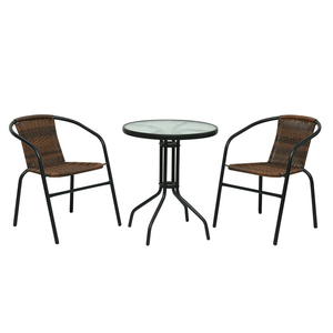 Tavolo da Giardino e Sedie in Rattan per Esterni, Sedia in Vimini da Giardino all'Ingrosso - Product Image 6