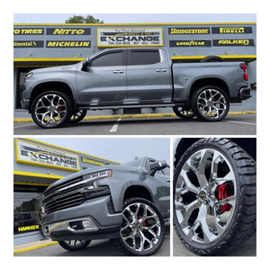 Tùy Chỉnh <span class=keywords><strong>Chrome</strong></span> Bánh Xe 18-22 Inch Giả Mạo Monoblock Giả Mạo Vành 6 Hole10J Chiều Rộng Bánh Xe Vành Cho Chevy Silverado Tacho GMC Sierra Ykon - Product Image 3