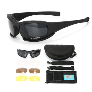 Gafas Tácticas con 3 <span class=keywords><strong>Lentes</strong></span> Polarizadas Intercambiables, Gafas <span class=keywords><strong>de</strong></span> Tiro Unisex para Exteriores, Protección UV400, Gafas <span class=keywords><strong>de</strong></span> Senderismo y Pesca - Product Image 3