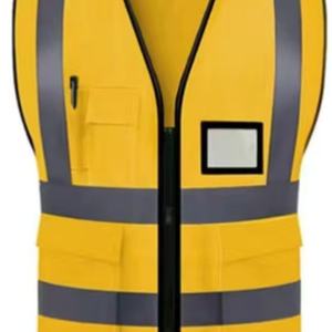 Chaleco de Seguridad Reflectante de Alta Visibilidad ANSI Clase 2, Impermeable, Ligero, de Poliéster, con Múltiples Bolsillos, Ropa de Trabajo, Logotipo Personalizado - Product Image 6