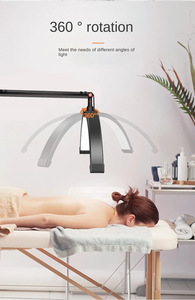 Lampe LED professionnelle pour tatouage de cils de salon, 16 pouces de haut, 3 couleurs, intensité réglable, design demi-<span class=keywords><strong>lune</strong></span> noir et blanc - Product Image 6