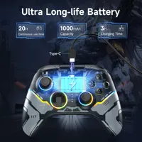Manette à Effet Hall 2,4 GHz sans Dérapage, Éclairage RGB, Ergonomique, CE FCC RoHS, pour Console de Jeu Vidéo 4K HD, Vente en Gros OEM ODM