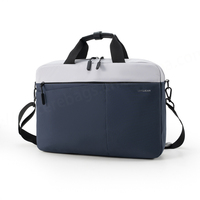 Sac à bandoulière souple pour ordinateur portable, en nylon, écologique, imperméable, léger, grande capacité, avec fermeture éclair, pour voyages d'affaires