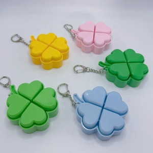 Wholesale Creative 3D Printed Four-Leaf Toy Click Stress Relief Keychain Mini Lucky Desktop Decor <b>Ornament</b> for <b>Family</b> Children - Product Image 2