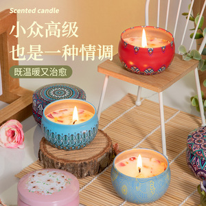 Velas Aromáticas Northern Mu, Cera Mixta con Flores Secas, Pétalos Románticos, Decoración para el Hogar, Regalo para la Relajación - Product Image 1