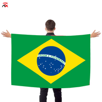 Produit de la série Brésil OEM pas cher, sac à main personnalisé avec drapeau, maillot de football, impression intégrale, vêtements avec drapeau du Brésil, t-shirt à séchage rapide