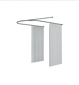 China Hot Sale Beauty Salon Iron Art <b>U</b>-shaped Modern Isolation Curtain for Bedroom & Hotel Use Best Quality Factory Direct Sale - Product Image 4