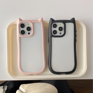 Funda Transparente Mate Antigolpes con Orejas de Gato para iPhone 17 Pro Max, 16, 14, <span class=keywords><strong>11</strong></span> - Product Image 3