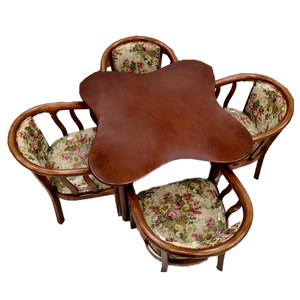 Solid Wood Plum Blossom <b>Dining</b> Table And Chair Set Classic Chinese Style <b>Armchair</b> For Living Room Durable Furniture - Product Image 2