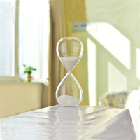 Minuterie de sable motif sablier en verre transparent 30 minutes, cadeau de cérémonie de sable, multicolore