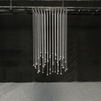 Cortina de Cristal Acrílico para Decoración de Bodas, Directo de Fábrica, Decoración de Techo con Cortina Acrílica de Alta Calidad