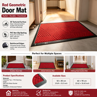 Tapis en fibre de polyester avec support en PVC pour hall d'hôtel, bureau, entrée commerciale, tapis de porte
