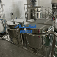 Mélangeur homogénéisateur émulsifiant sous vide de 200 L de haute qualité pour crèmes, pâtes et lotions cosmétiques avec levage hydraulique