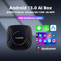 CarPlay AI Box Android 13 Wireless CarPlay Android Auto 4G SIM Qualcomm Octa Core YouTube Netflix GPS WiFi 5GHz