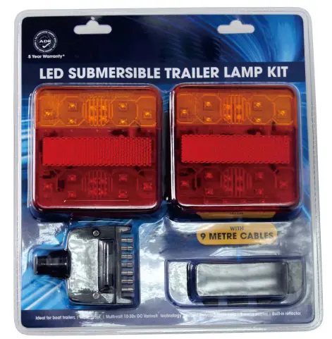 Kit de lâmpadas led com lâmpada de combinação traseira, âmbar e vermelho 20 leds, alto brilho, 12v/24v, certificação e-mark