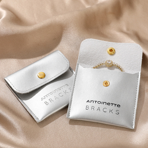 Bolsa de Joyería Portátil de Cuero PU con Cierre de Broche y Logotipo Personalizado, para Guardar Aretes, Anillos y Pulseras, Ideal para Regalos - Product Image 3