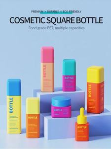 Flacone Quadrato in PET da 30ml-150ml per Estrazione di Oli Essenziali e Sieri Cosmetici, Confezionato per Creme Viso, Lozioni e Shampoo - Product Image 1