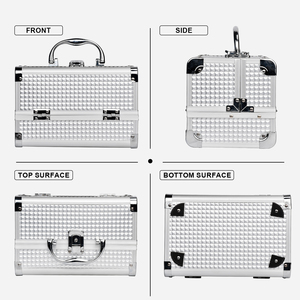 Bán buôn tùy chỉnh Trắng <span class=keywords><strong>Train</strong></span> trường hợp cho các chuyên gia Lớn Túi mỹ phẩm Gương dây kéo nóng bán cá nhân trang điểm trường hợp - Product Image 3