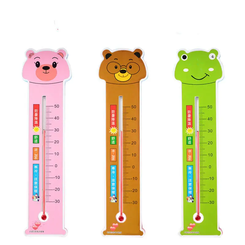 Cartoon Papier Karton Indoor Outdoor Vloeibare Thermometer Sticker