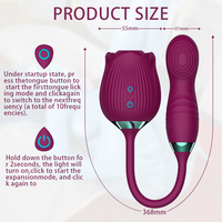 Vibrierender Rose Clit Sucker Flapping Doppel vibrator Vagina Massage Klitoris Stimulator Wackeln Finger Saugen Vibrator für Frauen
