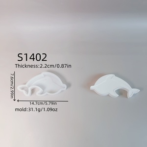 Handmade Eco-Friendly <b>Resin</b> Art Storage <b>Molds</b> PC Ins Dolphins Ornaments Ceramic & Crystal Silicone Cake Tools S1402 - Product Image 3