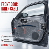 Câble de déverrouillage de porte arrière gauche LR025414 ZANTU pour Land Rover Range Rover Evoque L538 2015, remplacement de la poignée intérieure de la porte à 3 battants