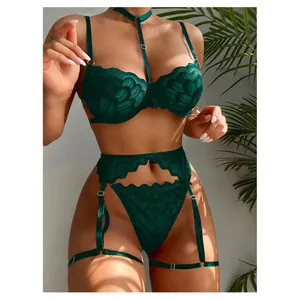 Phụ nữ quần áo ngủ quyến rũ ren Underwire áo ngực và quần lót bộ trong suốt Womens sexy đồ lót khiêu dâm đồ lót sexy