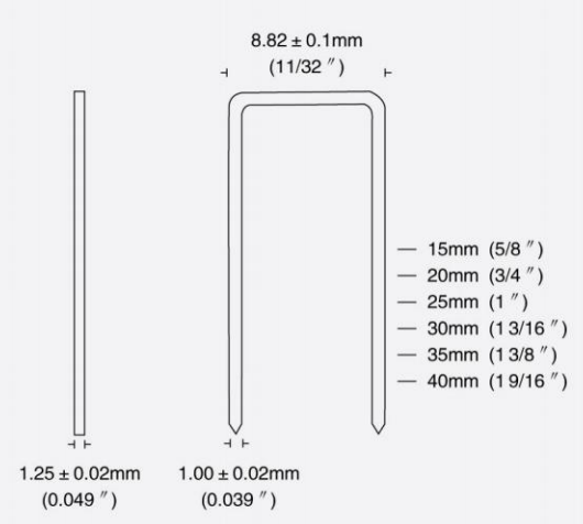 Thailand factory 9240 Furniture Sofa Wood Frame Special Gun Staple Decorative Pneumatic Gun Nail VT-11.228