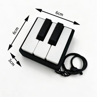 Porte-clés Cliquable Clavier de Piano en Plastique Imprimé en 3D, Anti-stress, Mini Carré, Cadeau Nouveauté, Faveur de Fête, Vente en Gros