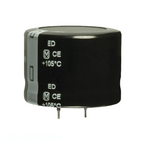 Condensateur à montage en circuit imprimé (CAP) en aluminium, 820 µF, 20 %, 200 V, SNAP TH, 820 µF, EET-ED2D821EA - Product Image 1