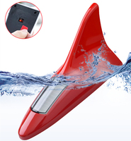 Lumières de décoration de voiture solaires, antenne aileron de requin, LED clignotantes anti-collision pour toit et queue, 8 modes
