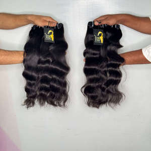 Extensiones de cabello virgen indio sin procesar con cierre HD, extensiones de cabello humano con ondas profundas, cabello virgen brasileño sin procesar - Product Image 2