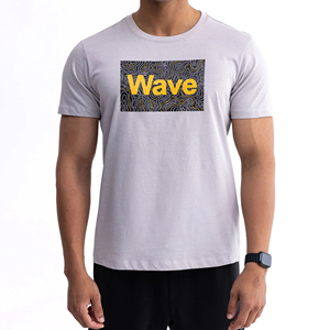 เสื้อยืดคอกลมแขนสั้นผ้าฝ้ายลำลองพิมพ์ลายตัวอักษรสำหรับผู้ชาย - Product Image 1