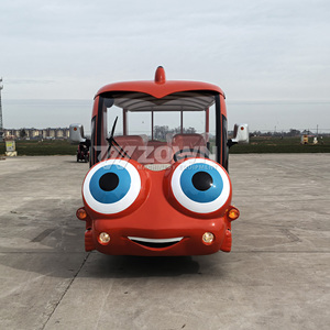 Autobús Turístico Eléctrico con Diseño de Pez de Ojos Grandes Rojo de Dibujos Animados, Vehículo de Transporte de Pasajeros para Parques Temáticos - Product Image 2