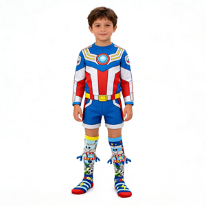 Chaussettes fantaisie colorées en gros, chaussettes originales et amusantes, chaussettes montantes, chaussettes kilt, meilleures chaussettes pour enfants, cadeau idéal pour les enfants - Product Image 4