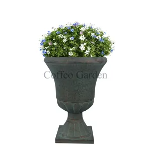 Coffco Vintage Design Concrete Urn Bare Cup Plastic Pot Garden Nursery Grow Box Garden Supplies For Planting Home Decoration EPS