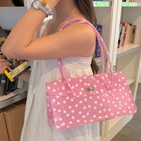 Sac fourre-tout transparent classique grande taille résistant à l'eau, sac à bandoulière tendance à pois, sac à main transparent pour l'été