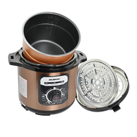 Cuisinière à pression électrique manuelle polyvalente en acier inoxydable BUBOK 6L pour usage domestique et commercial
