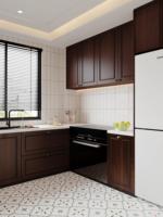 Armoire de cuisine Shaker en bois massif de chêne américain rétro avec finition écologique et garantie de 3 ans