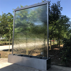 Cortina de <span class=keywords><strong>agua</strong></span> completa con marco de acero inoxidable, paredes de cristal para boda, evento, Hotel - Product Image 2