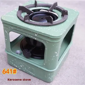 <span class=keywords><strong>Stufa</strong></span> <span class=keywords><strong>a</strong></span> Cherosene in Acciaio Inox con 10 Stoppini in Cotone, Fiamma Regolabile, Portatile e Antivento per Riscaldamento Esterno e Emergenze - Product Image 2