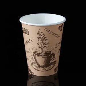 Khusus untuk Mesin Penjual Kopi Otomatis Desain Kustom Cangkir Kopi Panas Kertas Anda Sendiri